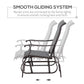 Outdoor Glider Chair, Patio Glider with Steel Frame and Mesh Fabric, Outdoor Chair for Backyard, Garden, Porch, Beige