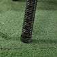 Outdoor Patio PE Rattan Coffee Table with Storage Shelf, Wicker Side Table with Glass Top, Black