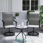 Outdoor Swivel Dining Chairs Set of 2, High Back Swivel Chairs with All Weather Mesh for Deck, Backyard, Poolside, Grey