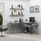 L-Shaped Computer Desk, Corner Table with Keyboard Tray for PC Laptop Desktop, Workstation Stand Home Office Furniture