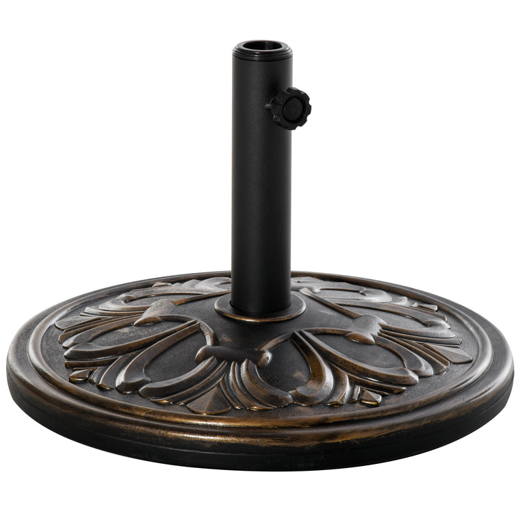 29 lb Bronze Concrete Round Umbrella Base, Heavy Duty