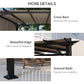 10' x 10' Outdoor Pergola Patio Gazebo Canopy Sun Shelter, Steel Frame, Beige