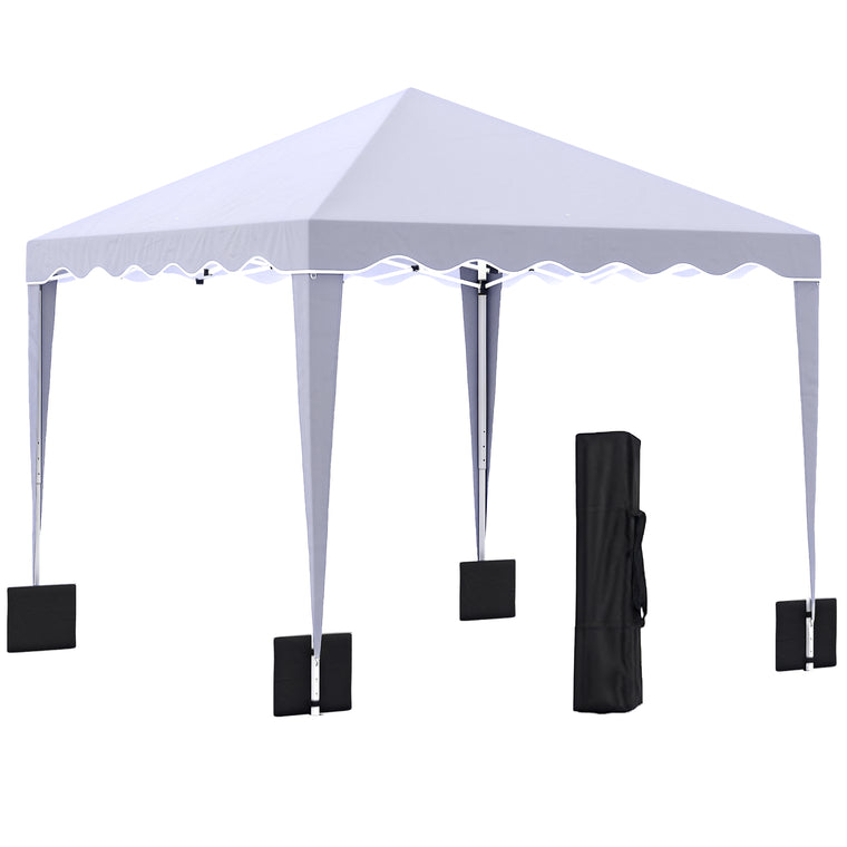 10' x 10' White Pop Up Party Tent with Sand Bags