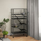 6-Tier Rolling Small Animal Cage, Deluxe Rabbit Cage, Ferret Cage for Mink Chinchilla Kitten Rabbit Charcoal Grey