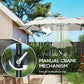9.7' Double-sided Outdoor Patio Umbrella with Tilt, Crank and Vents, Cream White