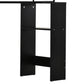 Corner Vanity Desk with Mirror, Makeup Vanity Table with 5 Drawers and Open Shelves, Dressing Table with 3-piece Mirror for Bedroom, Black