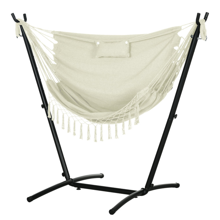 Hammock Swing Chair with Stand, Side Pocket & Headrest