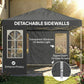 9.6 x 9.6 ft Pop Up Canopy Tent with 4 Sidewalls, UPF 50+ 1-Button Push Easy Setup Outdoor Instant Canopy, Dark Grey