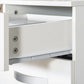 Modern Nightstand Set of 2, Bedside Tables with 3 High Gloss Drawers for Bedroom, White