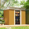 7' x 4' Metal Garden Shed with Lockable Sliding Doors and Vents
