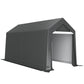 Outdoor Storage Shed Portable Garage with Roll-up Door for Motorcycle, Bike, Garden Tools, Beige