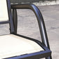 Patio Glider Outdoor Glider Chair with Breathable Mesh Seat & Backrest, Armrests and Metal Frame, Cream White
