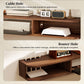 71" Floating TV Stand for TVs up to 75 Inch, Wall Mounted Media Console with Flip Drawer and 2 Open Shelves, Walnut