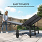 Chaise Lounge Chair for 2 Person, Outdoor Lounge Chair with 5-Position Adjustable and Wheels