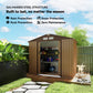 7' x 4' x 6' Garden Storage Shed Outdoor Patio Metal Tool Storage House w/ Foundation Kit and Double Doors Yellow