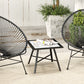 Small Outdoor Side Table, Patio Side Table with SPC Tabletop for Garden, Patio, Lawn, Grey
