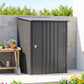 Garden Tool Storage Shed, Small Steel Shed with Lockable Door for Garden & Patio, Galvanized Steel Construction, Dark Gray