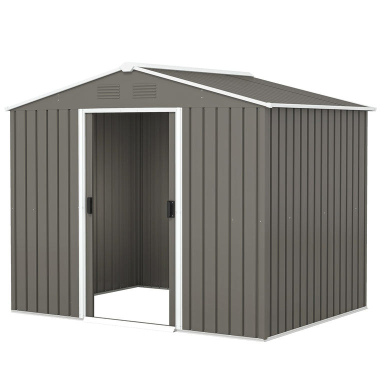 8' x 6' Garden Shed with Lockable Sliding Doors and Vents