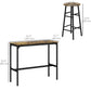 3-Piece Counter Height Bar Table and Chairs, Dining Table and Chairs Set for 2, Pub Table and Chairs