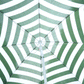 6FT Round Beach Umbrella with Tilt Mechanism, Outdoor UV Protection Sun Shaded Canopy with Push Button, Striped Green