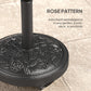 Black Resin Round Umbrella Base, 46 lbs with Wheels