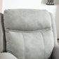 Manual Recliner Chair with Vibration Massage, Thick Foam Padding, Side Pockets for Living Room, Grey