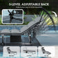 Lounge Chair Outdoor, Folding Chaise Lounge with 5-Level Adjustable Back, Cushion, Side Pocket and Headrest
