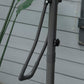 8FT Cantilever Patio Umbrella, Offset Patio Umbrella with Cross Base for Deck, Backyard, Pool and Garden, Hanging Umbrellas, Switch with a Wrench, Dark Gray