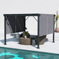 10' x 10' Retractable Pergola Canopy for Backyard, Grey