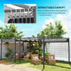 10' x 10' Grey Retractable Pergola with Magnetic Fixture