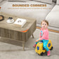 Lift Top Coffee Table with Storage, Center Table with Hidden Compartments and Pine Wood Legs for Living Room, Oak