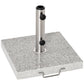 55 lbs Marble Square Umbrella Stand 16.5" Market Heavy Holder Base w/ Wheels, Grey