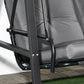 2-Seater Outdoor Porch Swing with Adjustable Canopy, Patio Swing Chair for Garden, Poolside, Backyard, Dark Blue