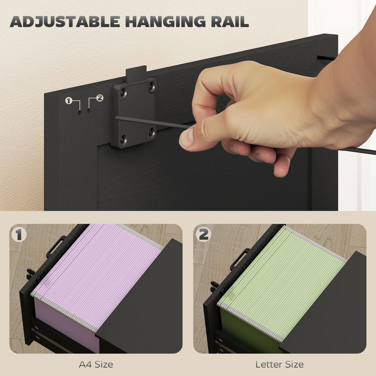 3-Drawer Vertical Filing Cabinet with Lock