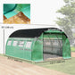 Walk-in Tunnel Greenhouse, Plant Hot House with Sunshade Net, Roll-up Mesh Sidewalls, 2 Doors