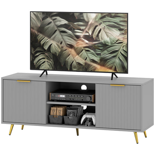 TV Stand for 55" TV with Storage - Grey