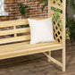 Natural Wood Garden Arch with 2-Person Bench