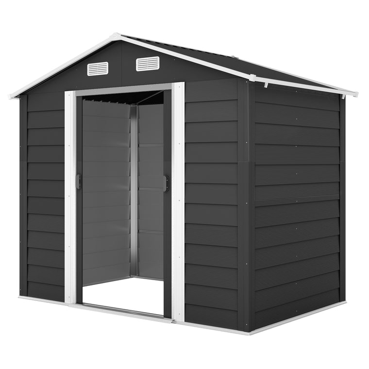 7.7' x 6.5' Metal Storage Shed with Ventilation