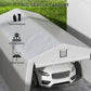Portable Garage, Heavy Duty Carport Canopy with Ventilation Windows and Large Roll-up Door, Dark Grey