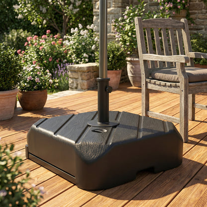 Black Umbrella Base with Wheels & Telescopic Handle