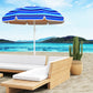 70.9" Multicolor Portable Beach Umbrella with UV50+ Ruffle & Tilt