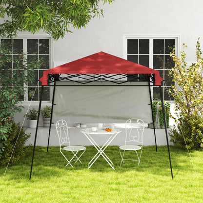 7' x 7' Foldable Pop Up Gazebo Tent with Backpack
