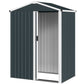 4.5 x 3ft Outdoor Storage Shed, Waterproof Metal Garden Shed with Lockable Door for Backyard, Patio, Lawn, Dark Grey