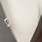Compact Loveseat Sofa Couch Linen Fabric Double Seat Sofa with Rubber Wood Legs Cream White