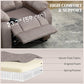 Massage Recliner Chair with Quiet Brushless Motor Pet-Friendly Fabric Power Recliner with 2 Memory Positions Brown