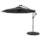 9.5' Dark Grey Offset Parasol with Solar LED Lights