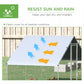 9.8' x 6.6' x 6.6' Chicken Coop Cage, Outdoor Hen House w/Cover & Lockable Door