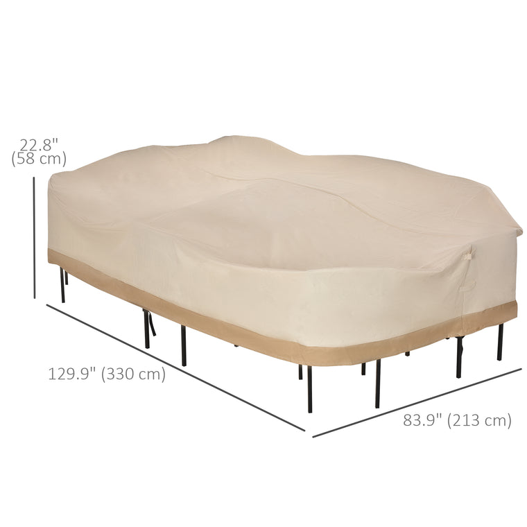 129.9" Oval Patio Table & Chair Set Cover
