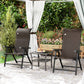 2PCs Outdoor Wicker Folding Chairs with Adjustable Backrest, Brown