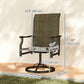 Patio Swivel Chair Set of 2, Swivel Rocker Outdoor Chairs with High Back, for Lawn Garden Backyard Deck, Brown